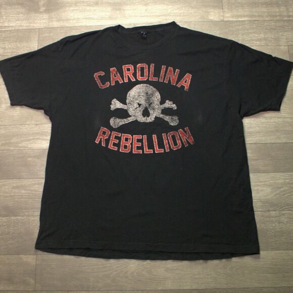 Tultex Carolina Rebellion 2015 Mens T-Shirt Black Skull Size XXl - Picture 2 of 6